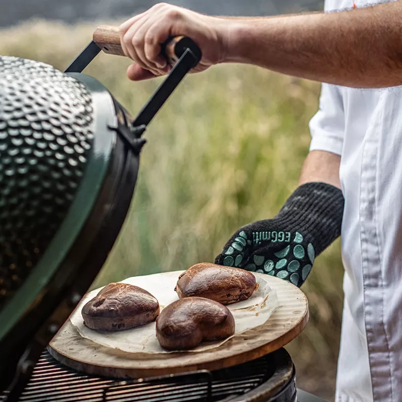 Photo 2 de Big Green Egg pierre de cuisson plate