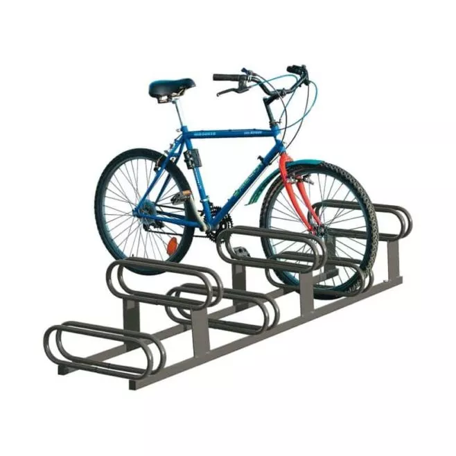 Photo de Support à vélos et accessoires 6 places emplacements décalés