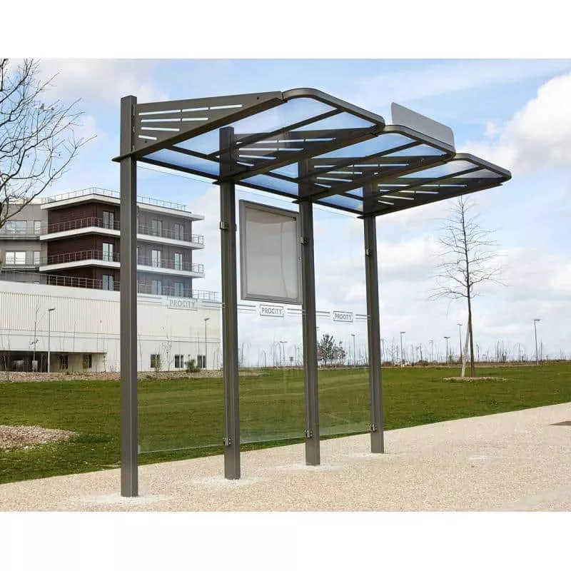 Photo 7 de Abri bus SPL Conviviale® – avec bardages en verre