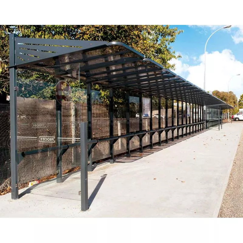 Photo 12 de Abri bus SPL Conviviale® – avec bardages en verre