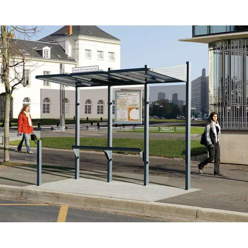Photo 13 de Abri bus SPL Conviviale® – avec bardages en verre