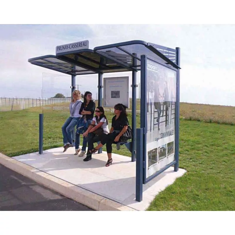 Photo 14 de Abri bus SPL Conviviale® – avec bardages en verre