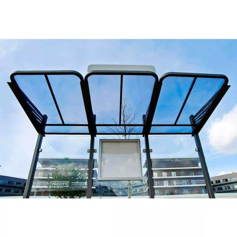 Photo 15 de Abri bus SPL Conviviale® – avec bardages en verre