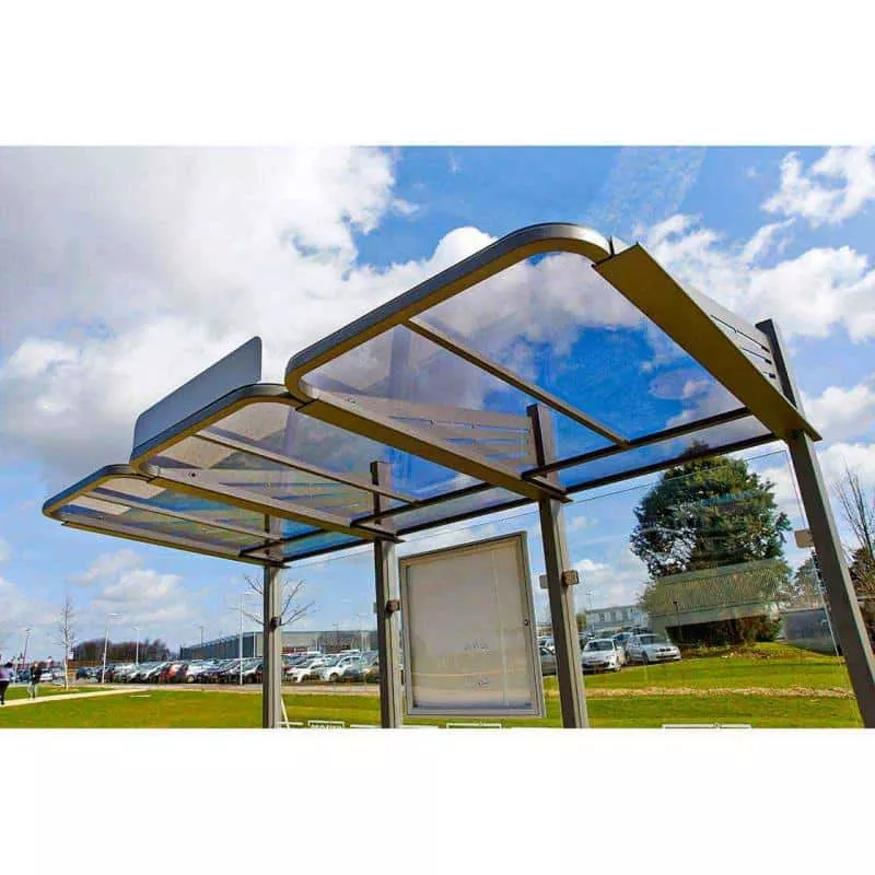 Photo 16 de Abri bus SPL Conviviale® – avec bardages en verre
