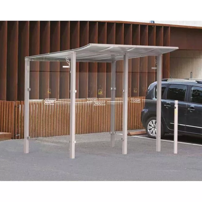 Photo 1 de Abri fumeurs Modulo – bavettes coupe-vent latérales