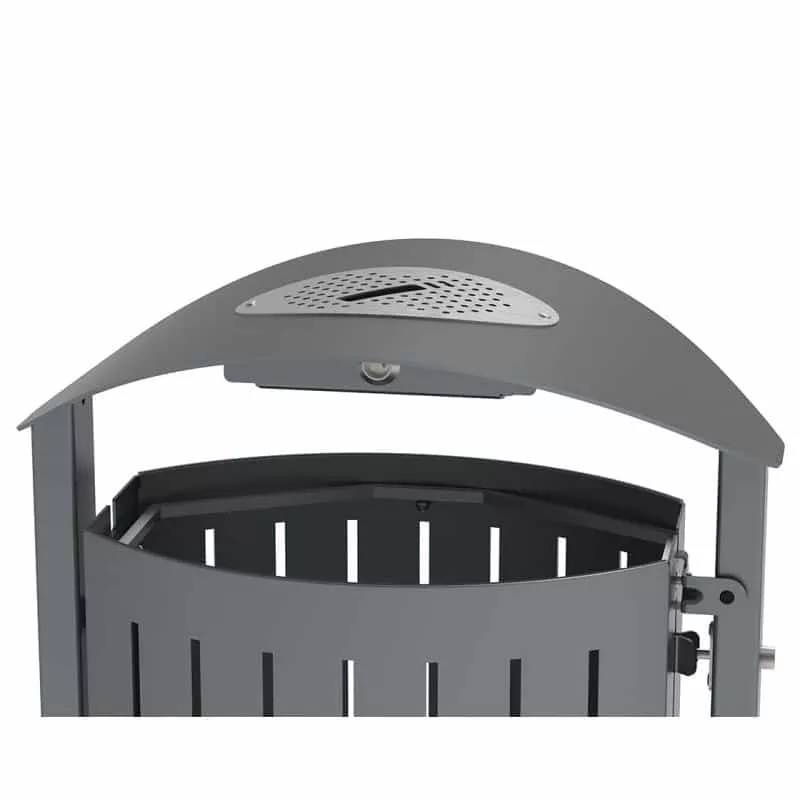 Photo 1 de Poubelle SPL Silaos® – acier avec cendrier