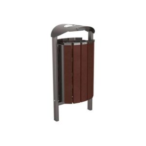 Poubelle SPL Silaos® - acier et plastique recyclé avec cendrier
