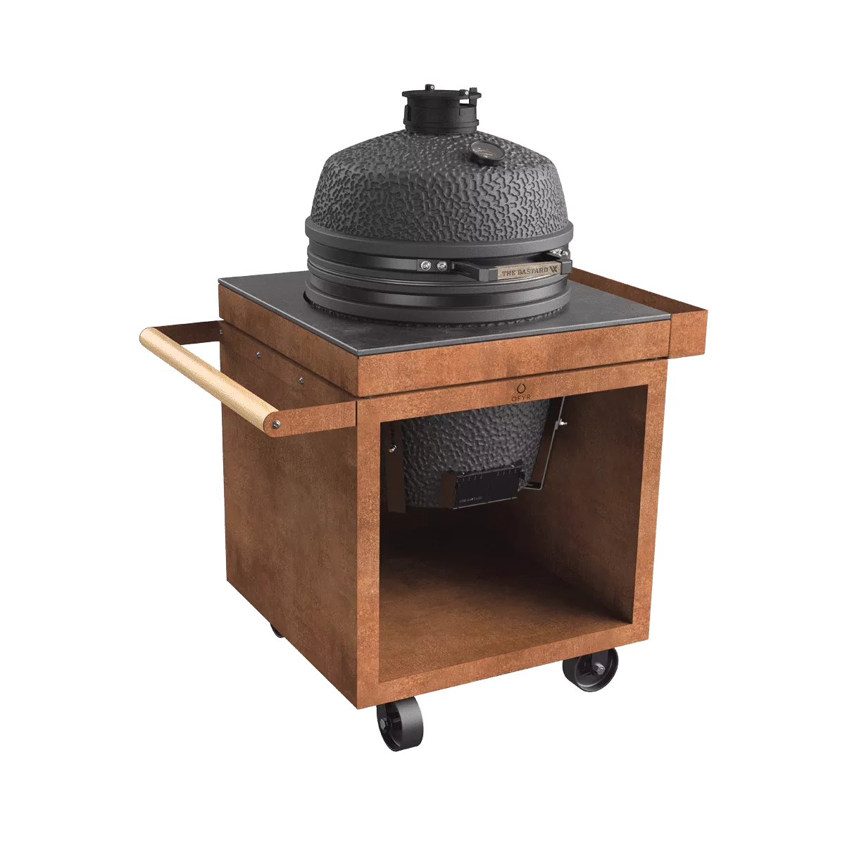 Photo de OFYR Kamado Table Corten 75 PRO+ Ceramic Dark