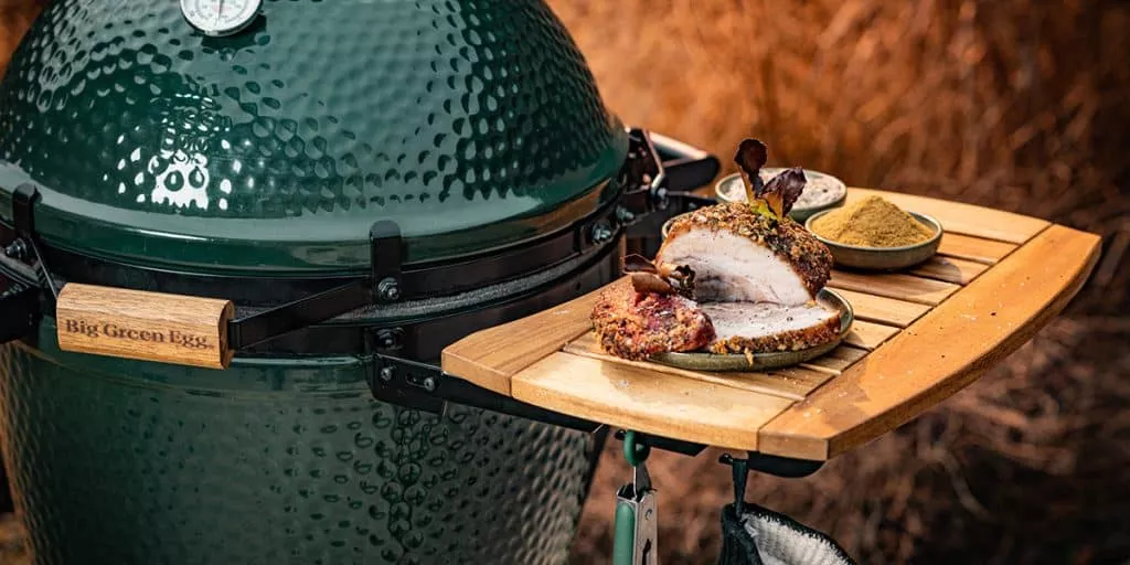Photo 1 de Big Green Egg tablettes latérales en acacia