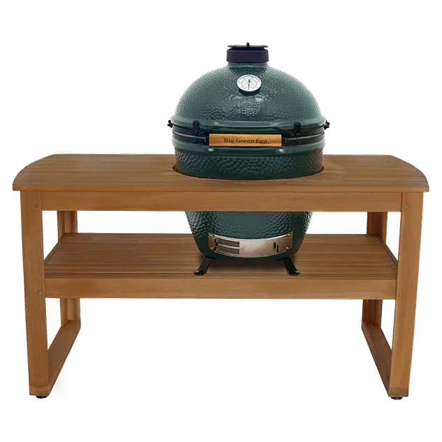 Photo de Big Green Egg table en bois d’eucalyptus